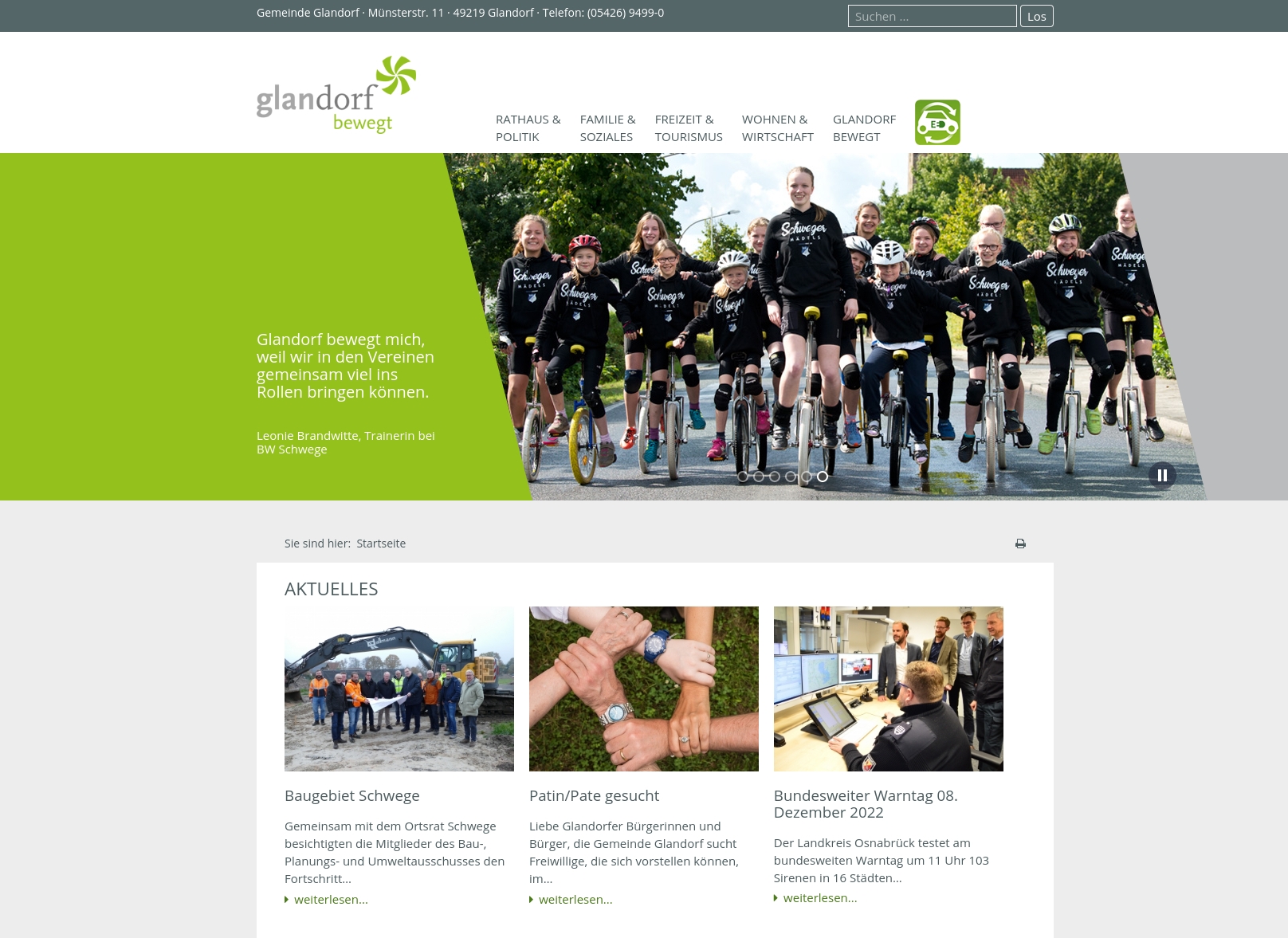 Link zur Website Gemeinde Glandorf